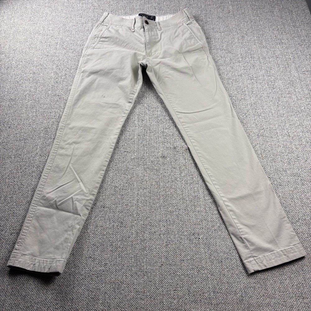 Abercrombie & Fitch Men's Slim Straight Chino Pants Khaki Tan 28x30